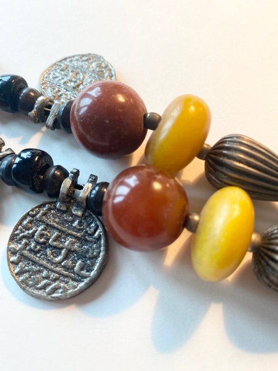 Vintage Boho necklace with semi-precious stones a… - image 10