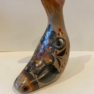 Mexican hand painted fish ornament, South American art, folk art, fish gift
