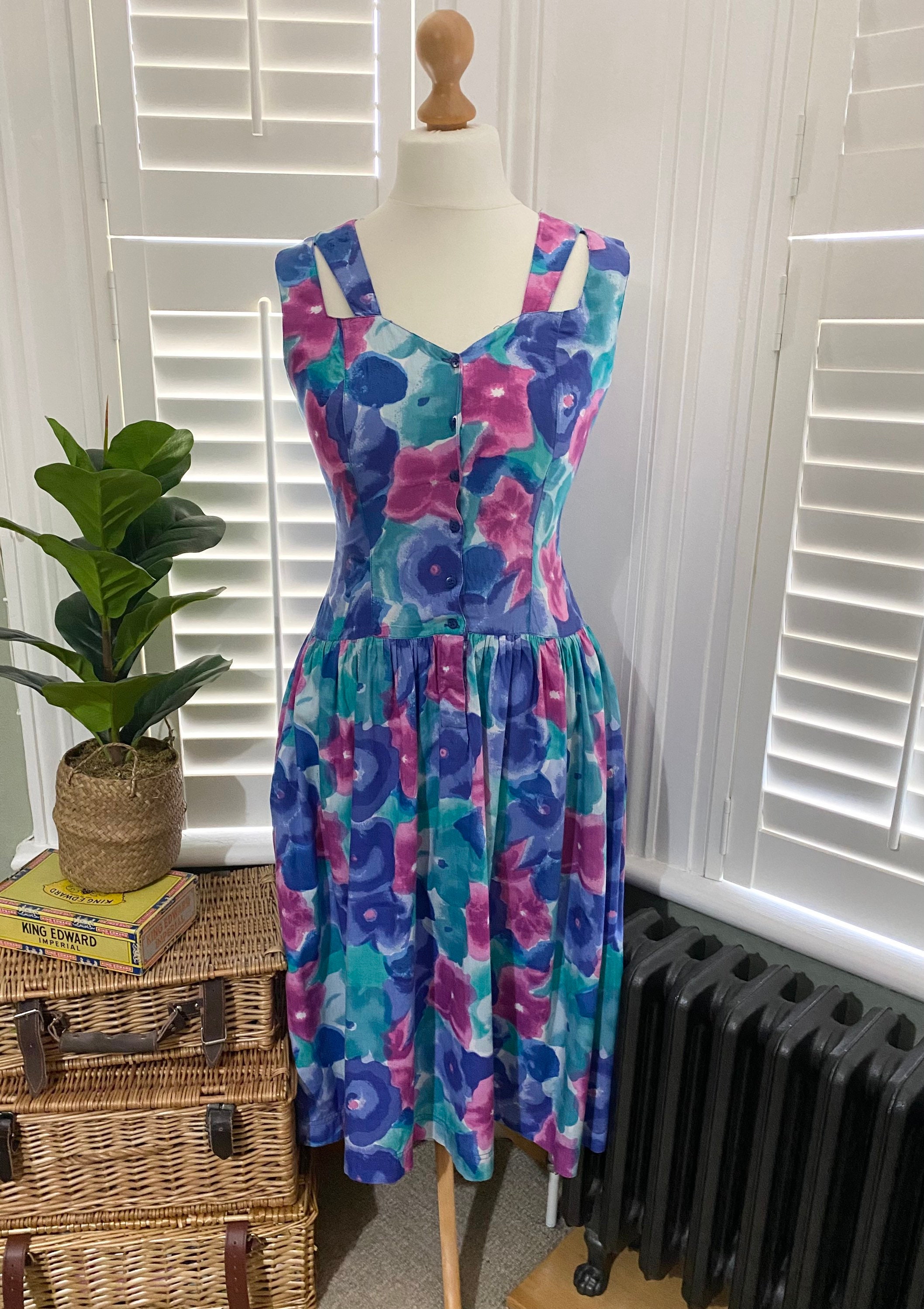 Vintage Dorothy Perkins 1980s Sundress Summer Dress Vintage Boho Dress Cottagecore Size 10 UK Etsy Canada