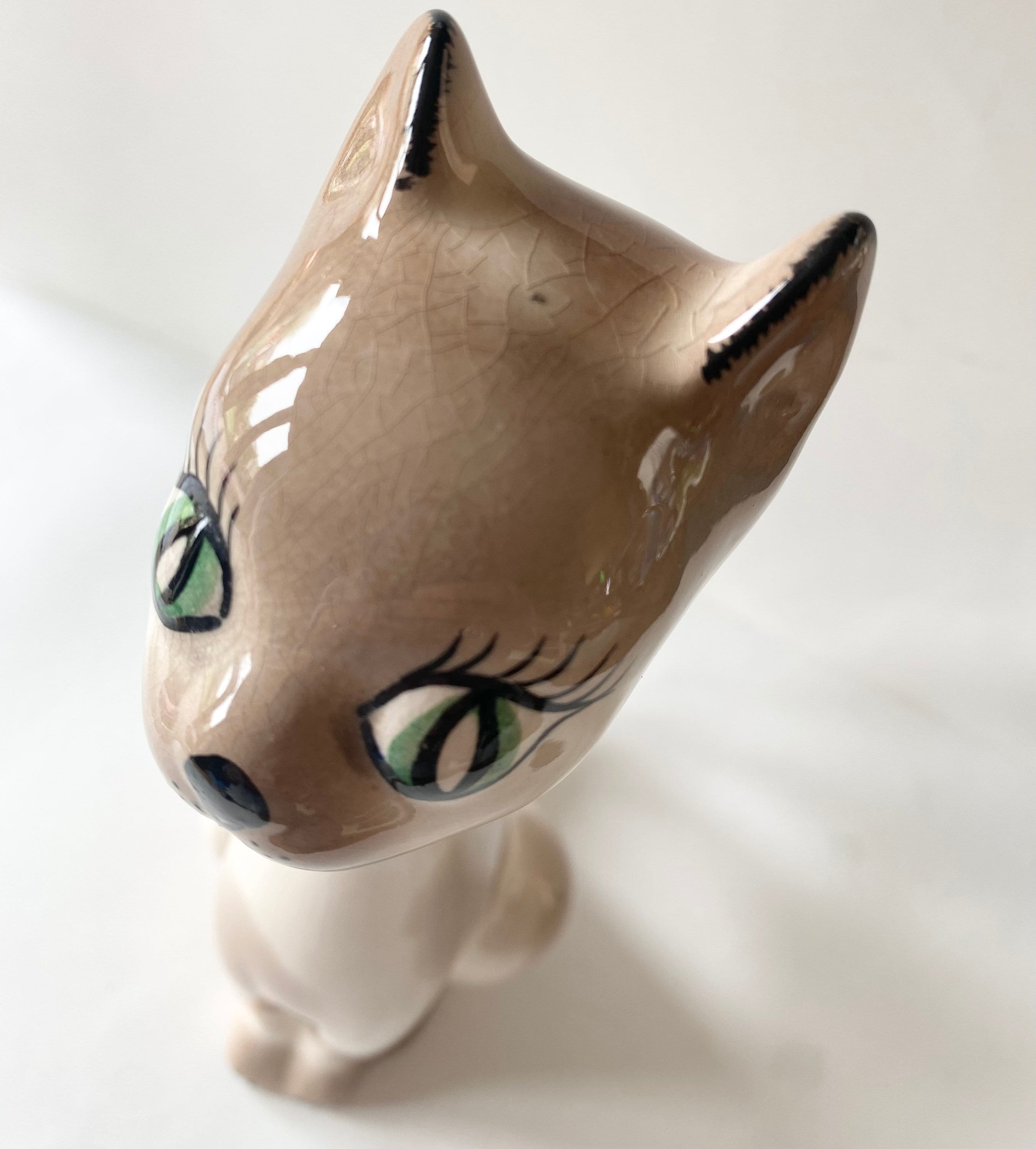 【misen2014さま】vintage figure ୨୧ ベージュ 猫ちゃん Vintage Siamese Cat Porcelain Ceramic Figurine ( Napco Lookalike