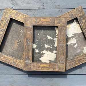 Three Empty African Shadow Box Frames for up Cycle or Diy Project, No ...