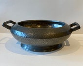 Pewter bowl, Homeland hand beaten pewter bowl, decorative fruit bowl.
