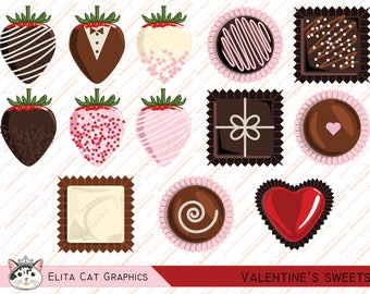 Valentine&#39;s Sweets Chocolate Clip Art