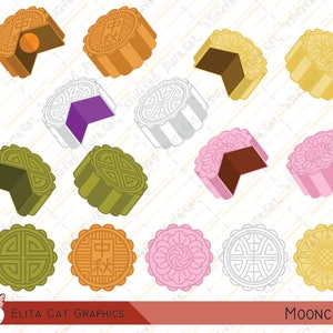 Chinese MidAutumn Festival Mooncakes Clipart