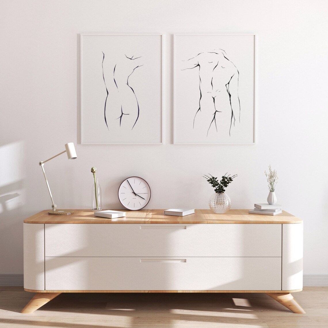 Nude Art Set Couple Nude Man and Woman Nude Male and Female - Etsy