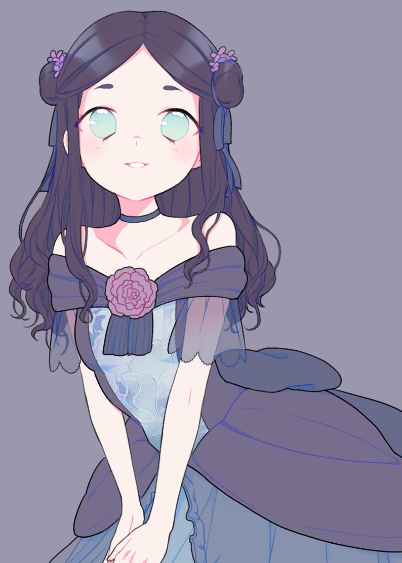 Original Victorian Theme 5x7 Mini Prints Shui Lian (Purple)