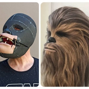 Chewbacca Mask Foam Templates and Hairing