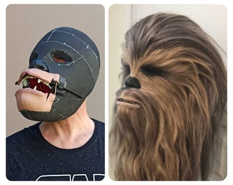 price dignity stimulate Chewbacca Mask Foam Templates and Hairing - Etsy