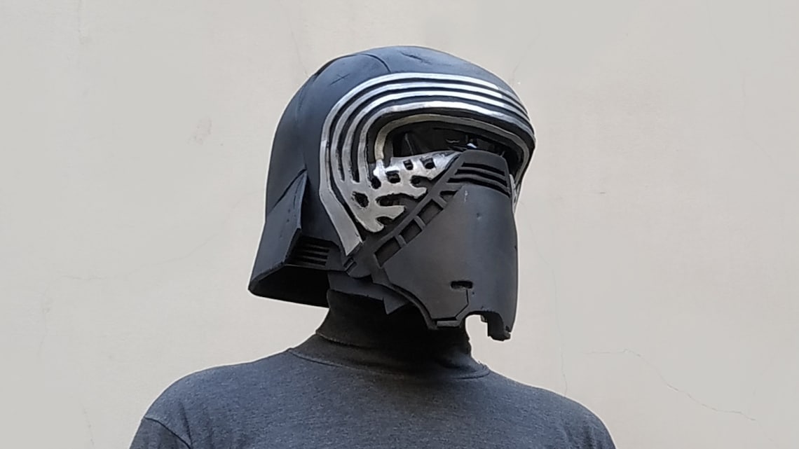 Kylo Ren Helmet Foam Templates Cosplay Costume Etsy Nederland