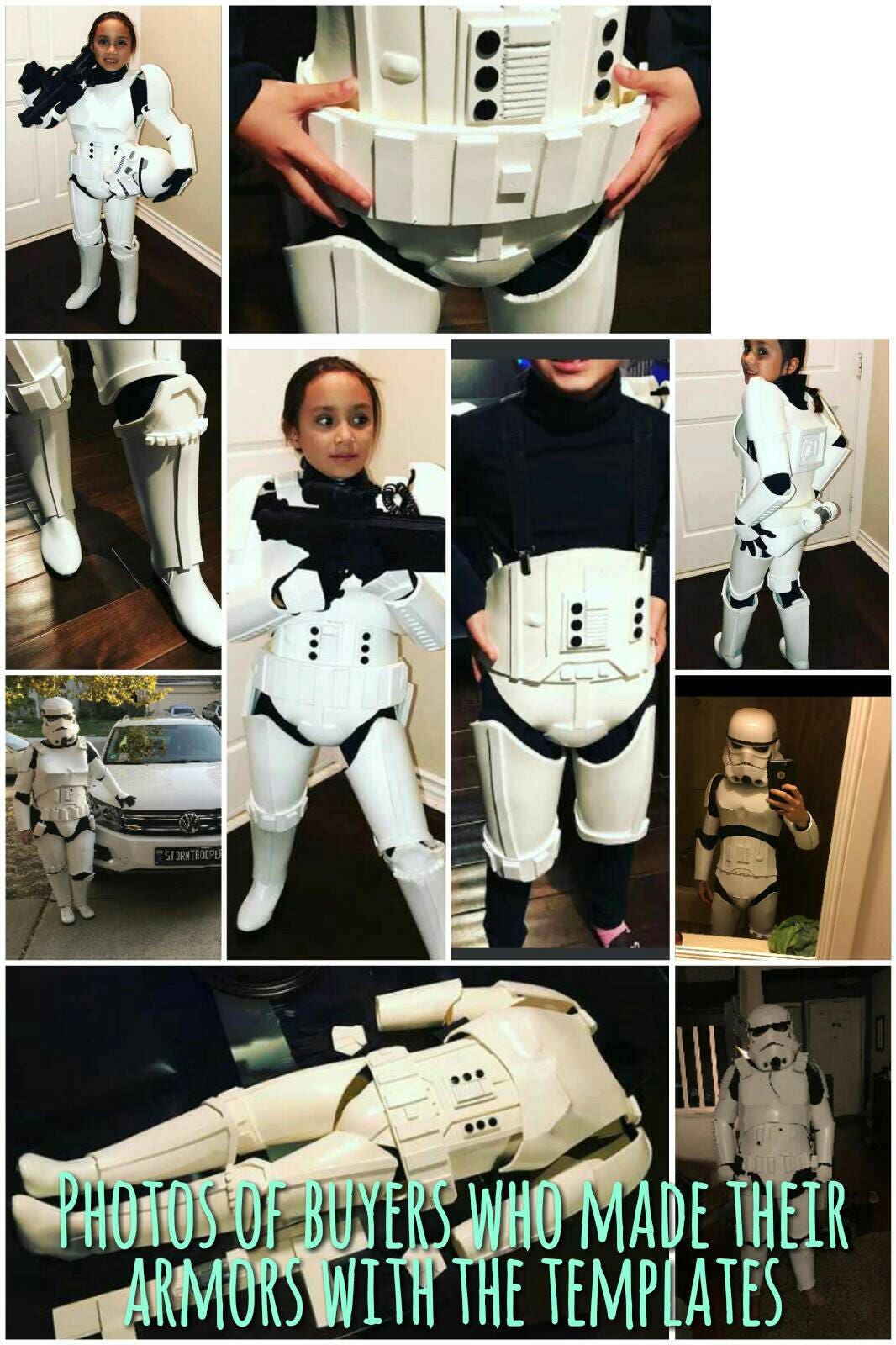 Kids Stormtrooper Armor Foam Templates Cosplay Costume Etsy Australia