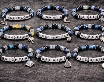 RUFUS DU SOL / set de 10 pulseras de cuentas Kandi para festivales/raves