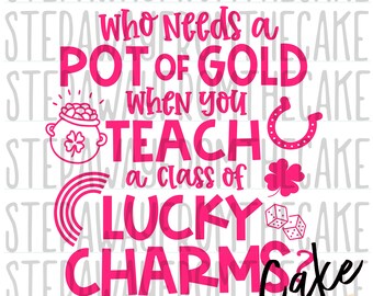 Download Lucky Teacher Svg Etsy