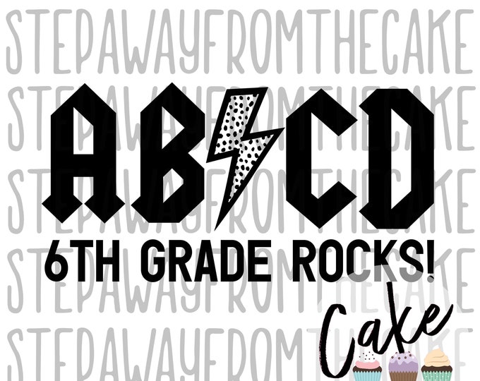 6th Grade Rocks Sign This item is unavailable - Etsy