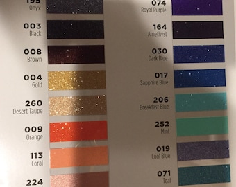 FDC3700 Glitter Adhesive Vinyl 12"x12" Sheets - lots of colors to choose from!  SHIPS WITHIN 24 HOURS