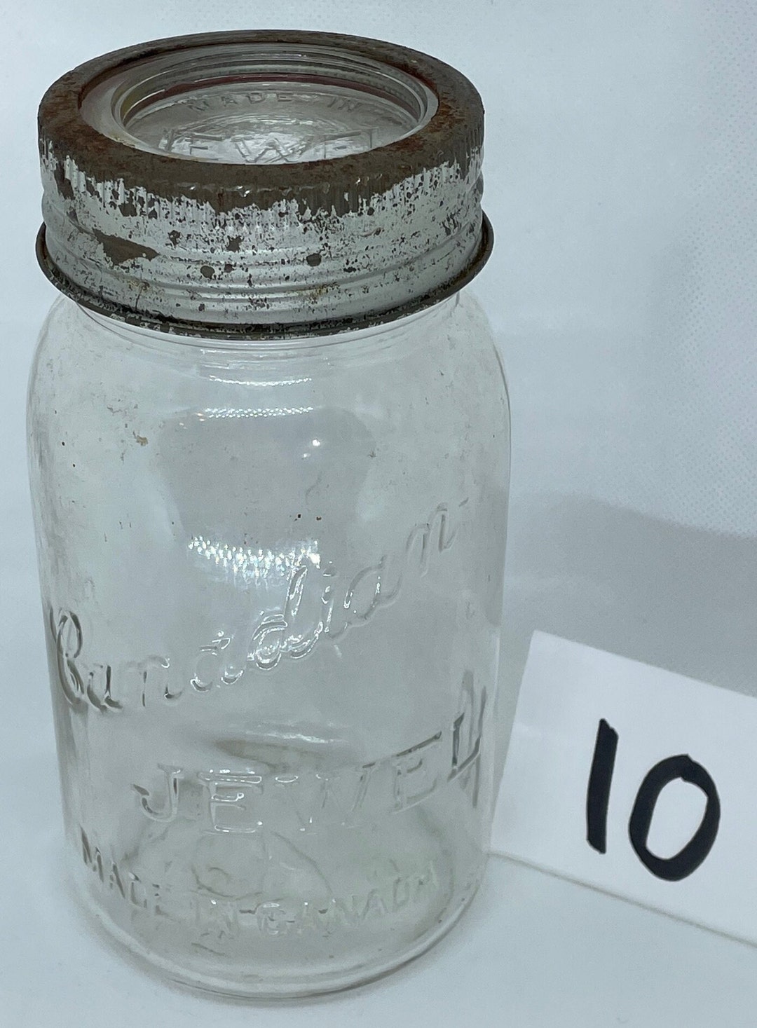 Antique 1950's Canadian Jewel Mason Jar 10 Etsy