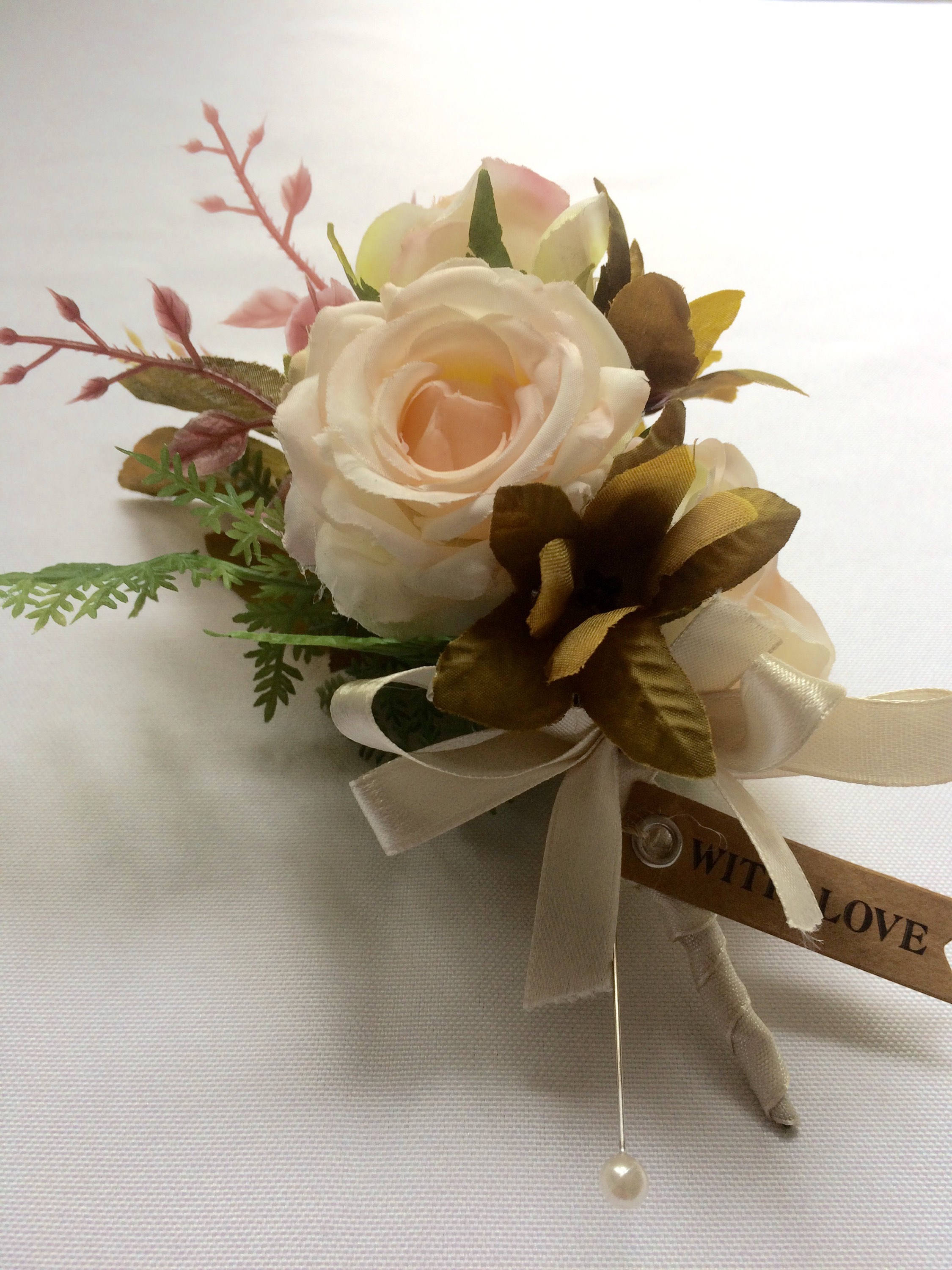 Corsage with ribbon Etsy