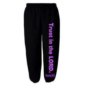 Trust in the Lord sweatpants Trust in the Lord Proverbs 3 5-6 Jesus sweatpants Christian Sweatpants Religious gifts Christian pants