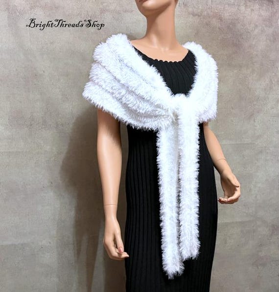 Shoulder Wrap, White Bridal Shoulder Stole, Wedding Shoulder Cover