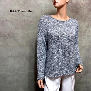 Alpaca Wool Sweater, Light Weigh Jumper, Loose Knitted Pullover
