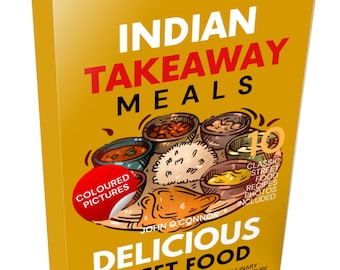 Libro de cocina india, recetas indias, recetas de comida callejera, recetas de curry, recetas de tandoori, recetas de samosa, pan naan, aperitivos indios, más de 60 recetas