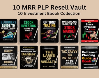 10 Investment eBook Bundle MRR//Master Resell Rights,Resell Digital Product,Sell on Etsy,PLR ebook,DFY ebook, Label Rights. Epub,Doc,Pdf,Png