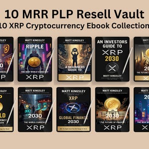10 xrp Cryptocurrency Bundle MRR//Master Resell Rights,Resell Digital Product,Sell on Etsy,PLR ebook,DFY ebook,Label Rights.Epub,Doc,Pdf,Png