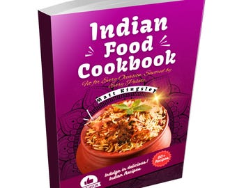 Libro de cocina india, Recetas indias, Recetas de curry, Recetas tandoori, Recetas de samosas, Pan naan, Recetas de dal, Recetas de biryani, Vegetariano, Más de 60 recetas.