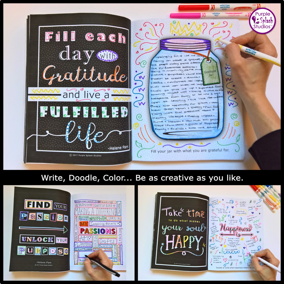 Self-discovery Printable Journal 6 Pack With Creative Activities ...