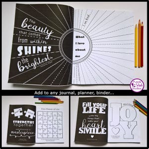 Self-discovery Printable Journal 6 Pack With Creative Activities ...