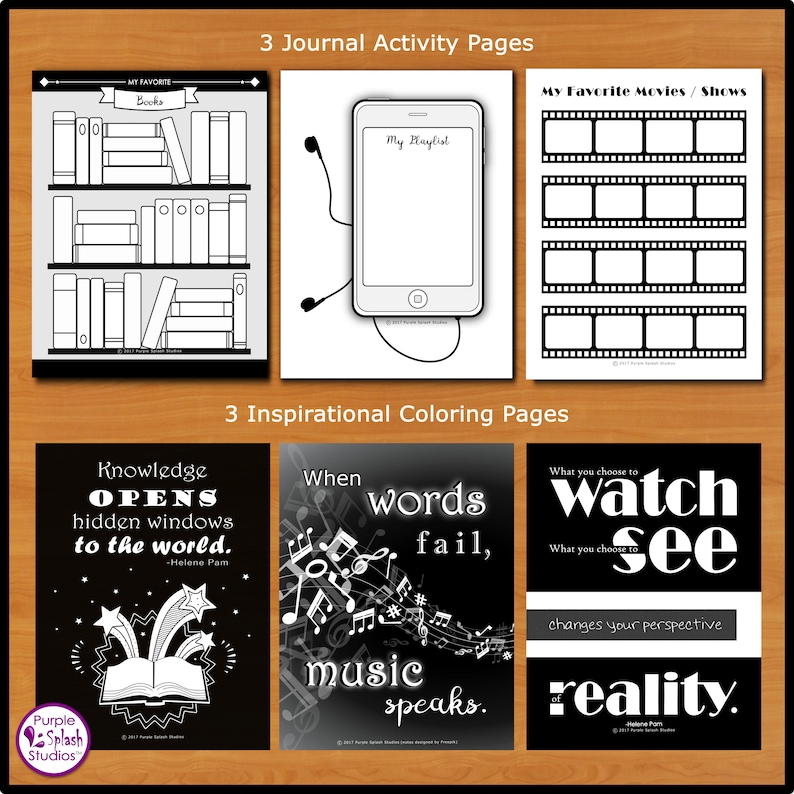 Self-discovery Printable Journal 6 Pack With Creative Activities ...