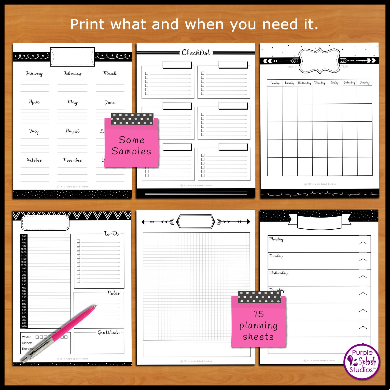 Get Things Done Printable Planner Pack of 15 Templates - Etsy
