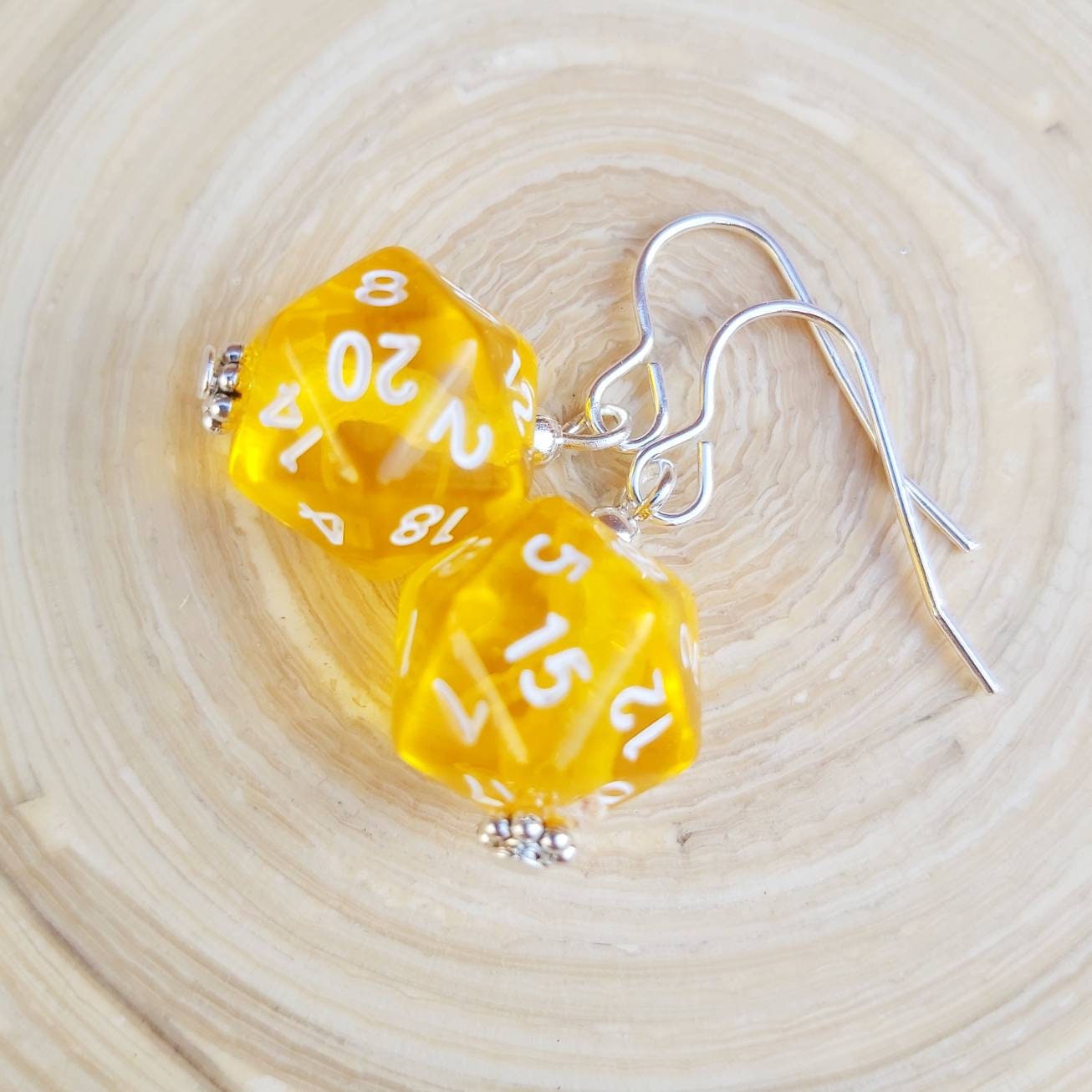 D20 dice earrings mini DnD dice earrings unique geeky girl Etsy