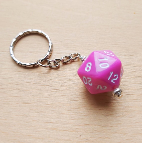 D20 dice keychains RPG dice keyrings Donjons et Dragons Etsy