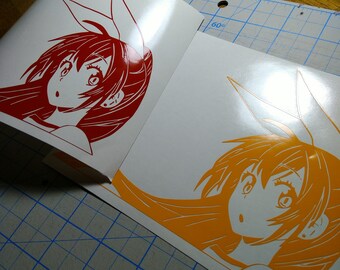 Chitoge Kirisaki Nisekoi Decal Vinyl Sticker Anime Car Sticker Warning Cute Windshield Window Door Ding