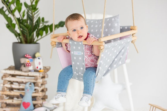 Nordic Decor Indoor Baby Toddler Swing Set Scandinavian Style Baby Swing Chair Baby Bedroom Swing