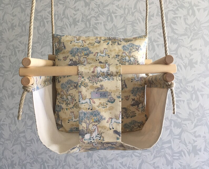 baby girl unicorn swing