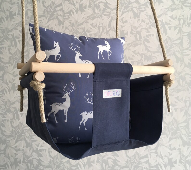 Deer Baby Boy Nursery Decor Gift For Baby Boy Baby Swing Set With Pillow Or An Extra Cushion