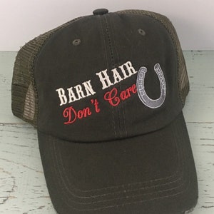 Barn Hair Don&#39;t Care Embroidered Cap