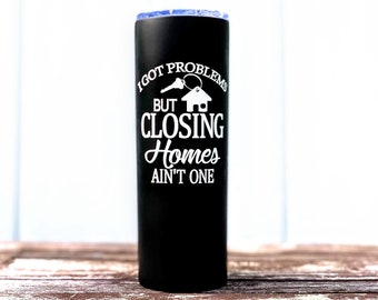 Personalized Closing Deals in Heels Realtor Tumbler with Straw and Lid, Real Estate Agent Gift, Christmas Gifts for Realtors, Iced Coffee