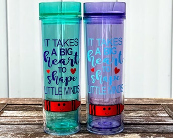 Daycare Teacher, Teachers Aid, Kindergarten Graduation Gift, It Takes a Big Heart to Teach Little Minds, Personalized Teacher, Free Shipping