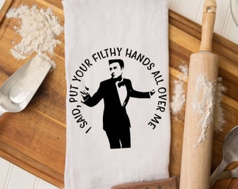 Justin Timblerlake Towel, NSYNC Dish Towel, Birthday Gift for Friend, Farmhouse Home Decor, Kitchen Tea Towel, Housewarming Gift Idea