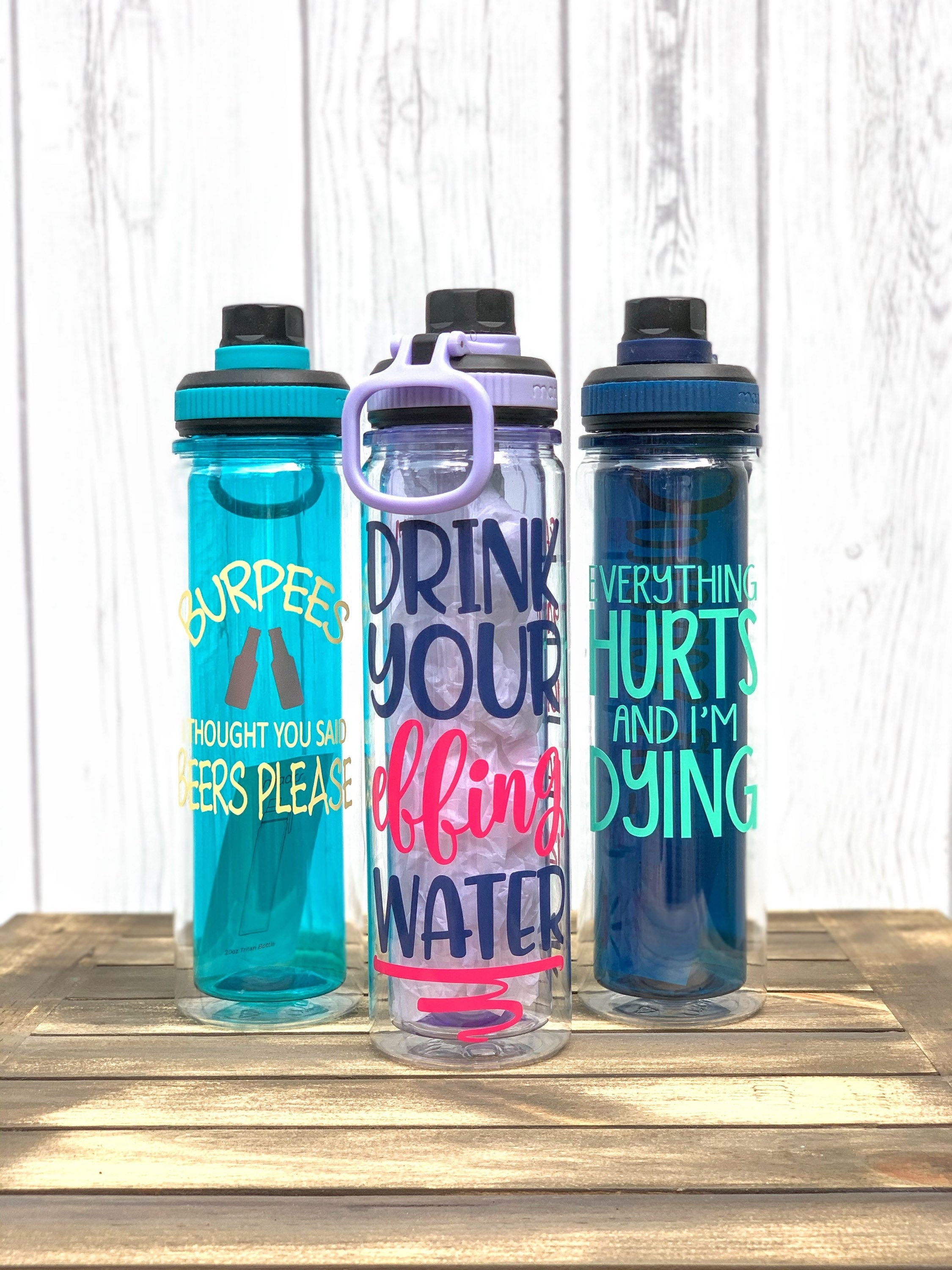 Water Bottle Tracker Water Bottle Decal Funny Gym Water Etsy