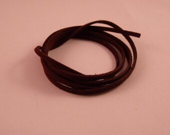 dark brown suede 3mm x 1.5 mm cord