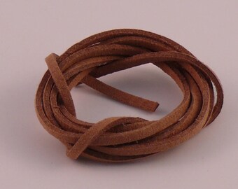 3mm x 1.5 mm light brown suede cord