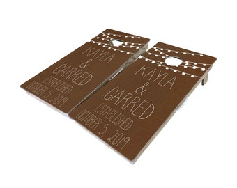 Custom Festive Cornhole Boards, Custom Cornhole Boards, Wedding Cornhole, Guest Entertainment, Lawn Games, Wedding Games, Cornhole