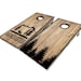 Custom Tree Mountain and Elk Cornhole Boards, Cornhole Boards, Trees, Rustic Wedding, Custom Cornhole Boards, Anniversary Gifts, Cornhole