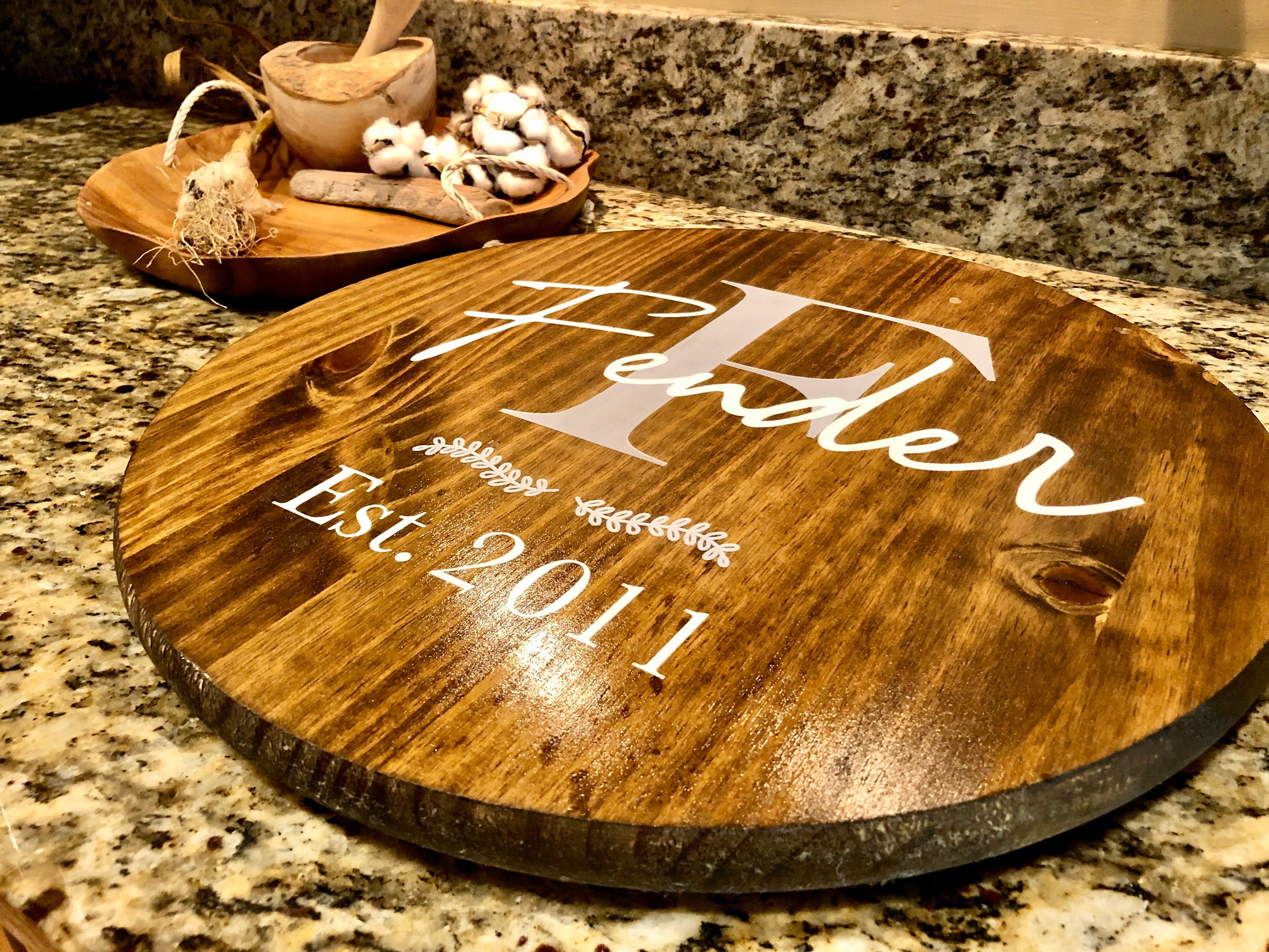 Personalized Lazy Susan Wedding Gift Housewarming Gift Etsy