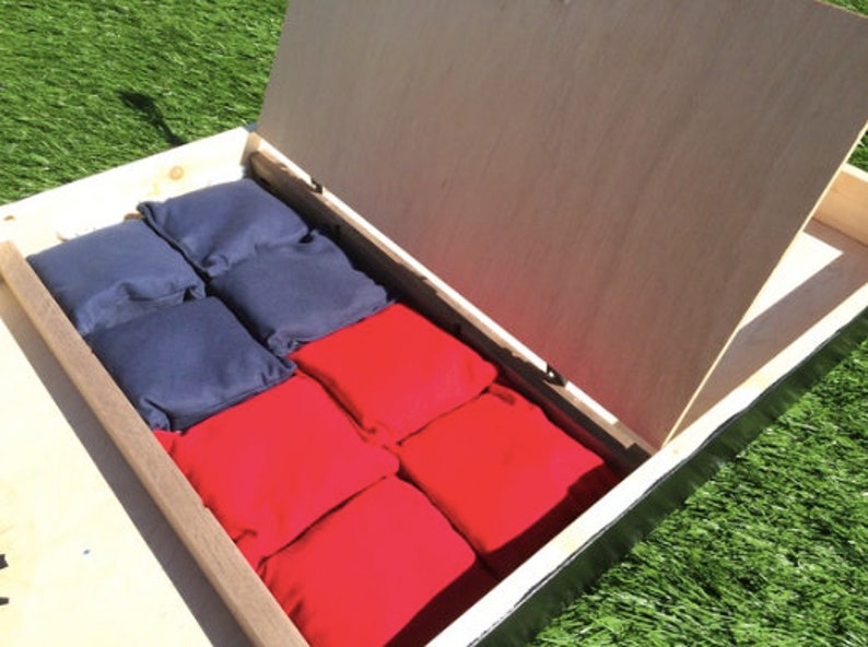 Underside Bag Storage Upgrade for Cornhole Boards, Cornhole Bag Storage, Upgrades, Built in Storage for Bags on Cornhole Boards image 1