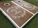 Monogram Leaf Cornhole Boards, Wedding Cornhole Boards, Lawn Games, Custom Cornhole Boards, Bag Toss, Cornhole Boards, Custom Gift 