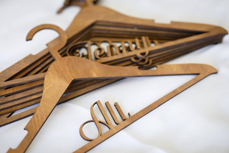 Custom Hangers Personalized Hangers with Names Bridesmaids Gift Custom Dress Hangers Wedding Dress Hanger Bridesmaid Hanger